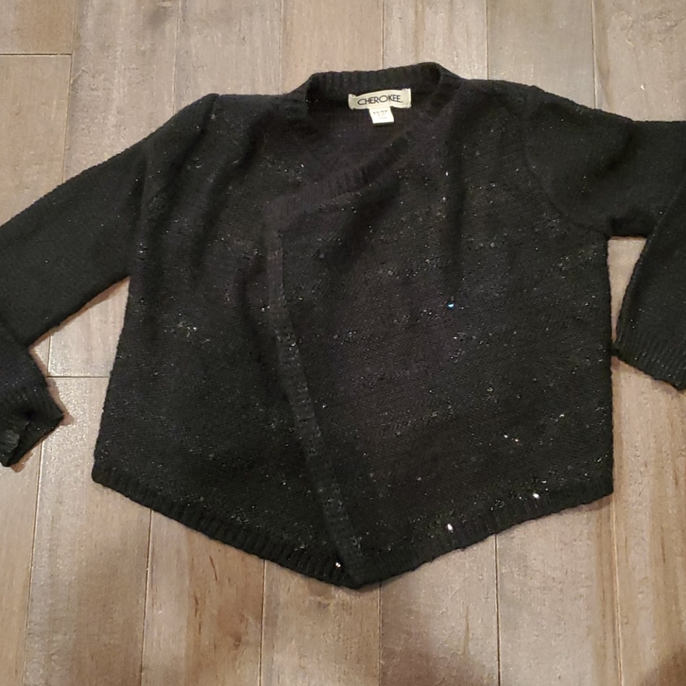 Girls' Black Swing Cardigan